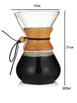 Load image into Gallery viewer, Glass Pour-over Coffee Carafe
